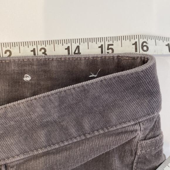 LOFT Outlet Curvy Skinny Women’s Gray Baby Corduroys EUC Sz 14 Cotton Stretch - Picture 7 of 11